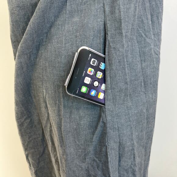 Mi Golondrina Arroyo Mini Dress Blue Floral Embroidered Cotton - Picture 5 of 9